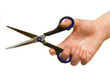 hand as if holding something - open space