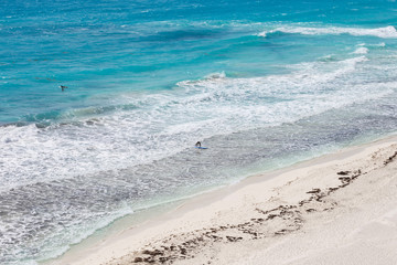 Caribbean  beach above view