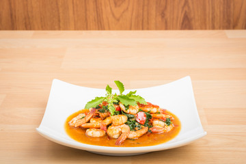 Thai food, Basil Shrimp Fried