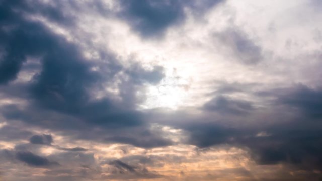 partly cloudy weather, time-lapse