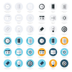 business flat design icons Set 4 Styles.