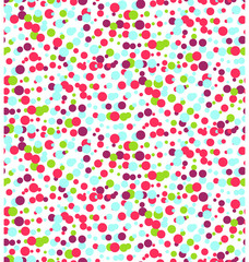 Seamless Bright Fun Abstract Dots Chaos Pattern