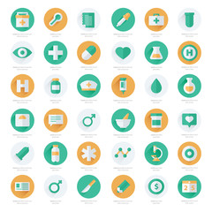 Set of flat Medical icons