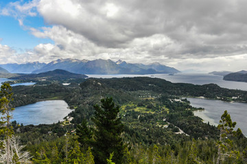 Naklejka na ściany i meble View of the lakes, Bariloche, Argentina
