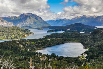 Fototapeta na wymiar View of the lakes, Bariloche, Argentina