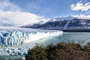 Blue ice in Perito Moreno Glacier, Argentino Lake, Patagonia, Argentina