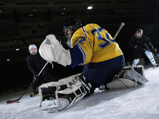 ice hockey goalkeeper © .shock