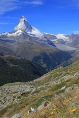 Matterhorn from Blauherd in Switzerland