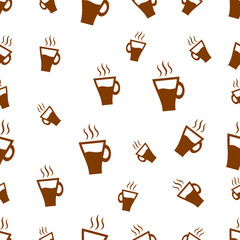 seamless pattern with coffee cup