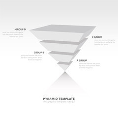 pyramid upside down infographic template white color balance