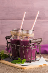 Fresh red fruits smoothie