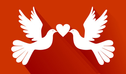 Obraz premium love pigeons