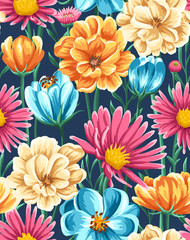 Floral seamless pattern - 91705542