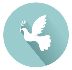 Peace dove with olive branch vector eps 10