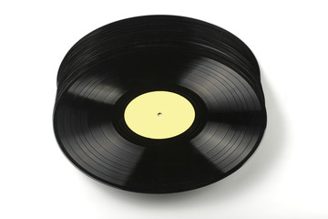 Obraz premium Vinyl discs on white background 