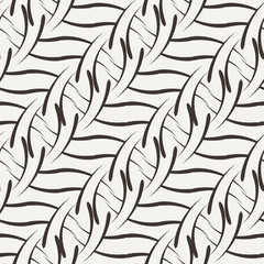 Vector seamless pattern of the elements of curved lines