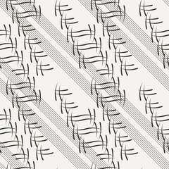 Vector seamless pattern of the elements of curved lines