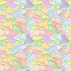 Vector seamless set of baby shoes