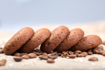 Cookies with coffee beans
