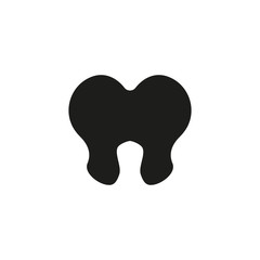The tooth icon. Dentist and stomatology symbol. Flat