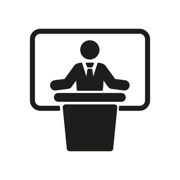 recommend clip art: The speech icon. Speak and broadcaster, orator, presentation, conference symbol. Flat