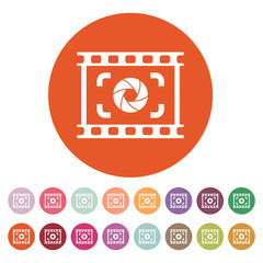 The viewfinder icon. Focusing and photography, photo symbol. Flat