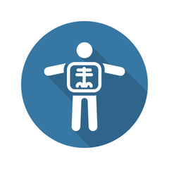 Radiology and Medical Services Icon. Flat Design. Long Shadow.