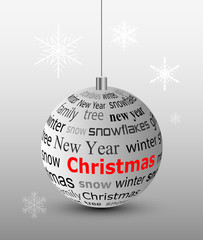 Christmas background design. Christmas and New Year lettering. 