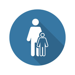 Pediatrics and Medical Services Icon. Flat Design. Long Shadow.