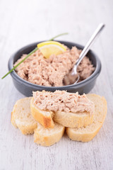 meat spread and bread