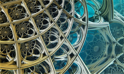 Abstract background, fantastic 3D structures