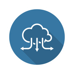 Accelerate Your Cloud Icon. Business Concept. Flat Design. Long