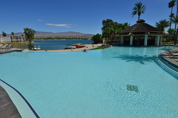 A luxury pool at a resort in America