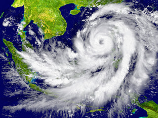 Hurricane near Southeast Asia © harvepino
