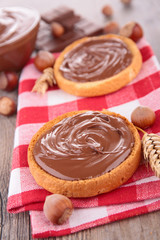 bread with chocolate cream