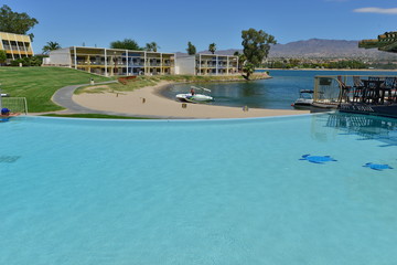 A luxury pool at a resort in America