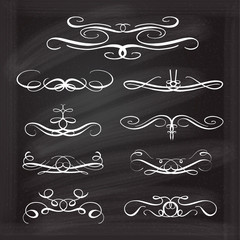 Vector calligraphic design elements.