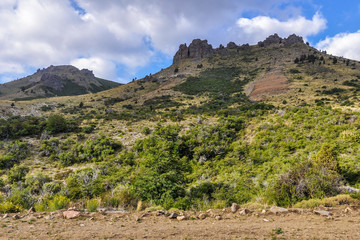 Rock formation, Road of the Seven Lakes, Argentina