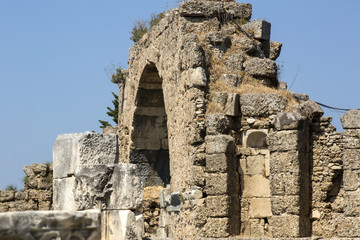 The ruins of the ancient city of Side in Turkey