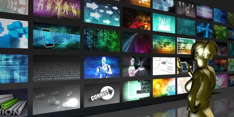 Images Forming a TV Monitor Concept