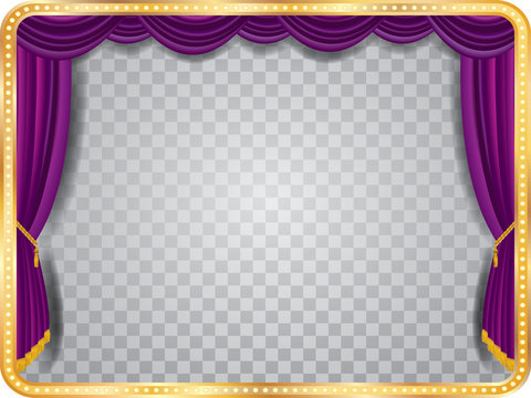 transparent purple stage