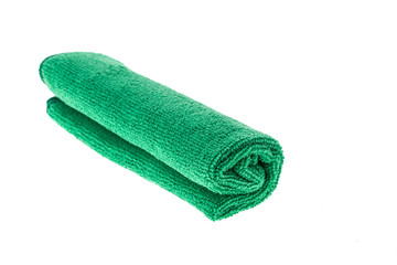 Microfiber cloth for cleaning isolated on white background