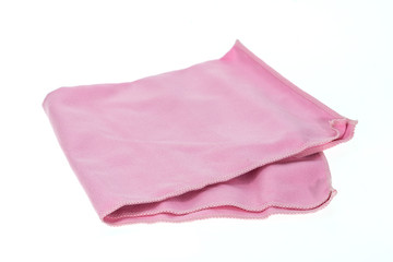 Microfiber cloth for cleaning isolated on white background