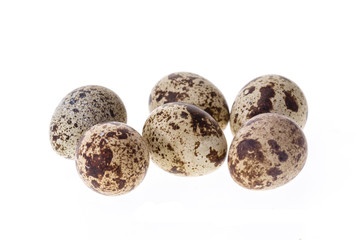 Quail egg isolated on white background