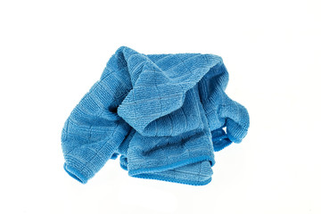 Microfiber cloth for cleaning isolated on white background