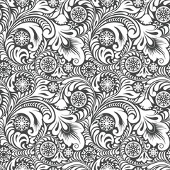 Snow Ornament Seamless Pattern - 91716513