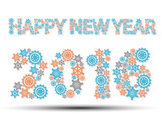 2016 HAPPY NEW YEAR GEAR BLUE