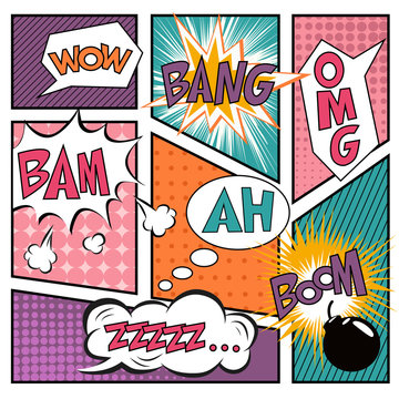 comic. Design elements. vector illustration