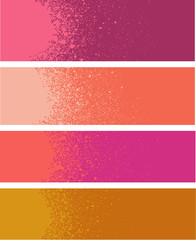 spray paint gradient detail in pink orange