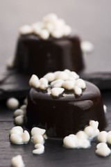 coffee with milk drops - molecular gastronomy